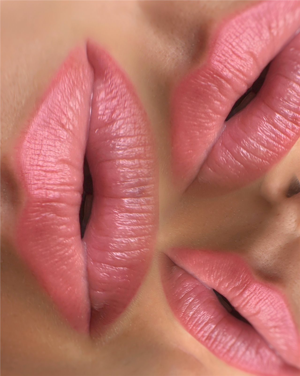 Dettaglio labbra rosa naturale